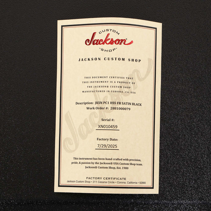 Jackson USA Signature Phil Collen PC1 Satin Black 2026 NAMM Display