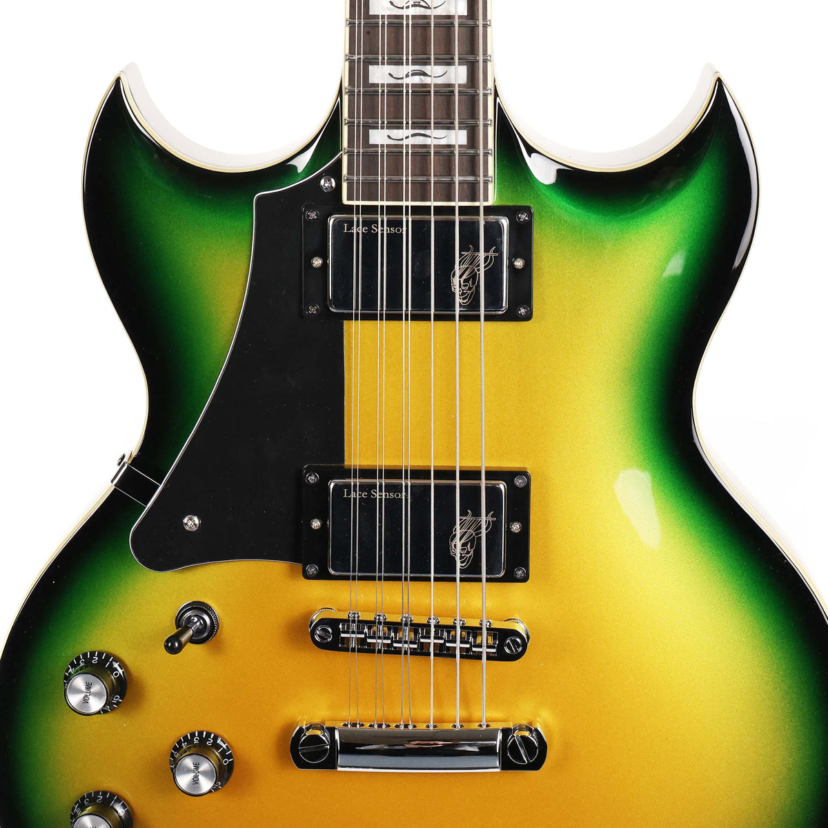 Woodrite Matt Pike Signature Warlord Imperial 9-String Left-Handed Serpent Burst — 4