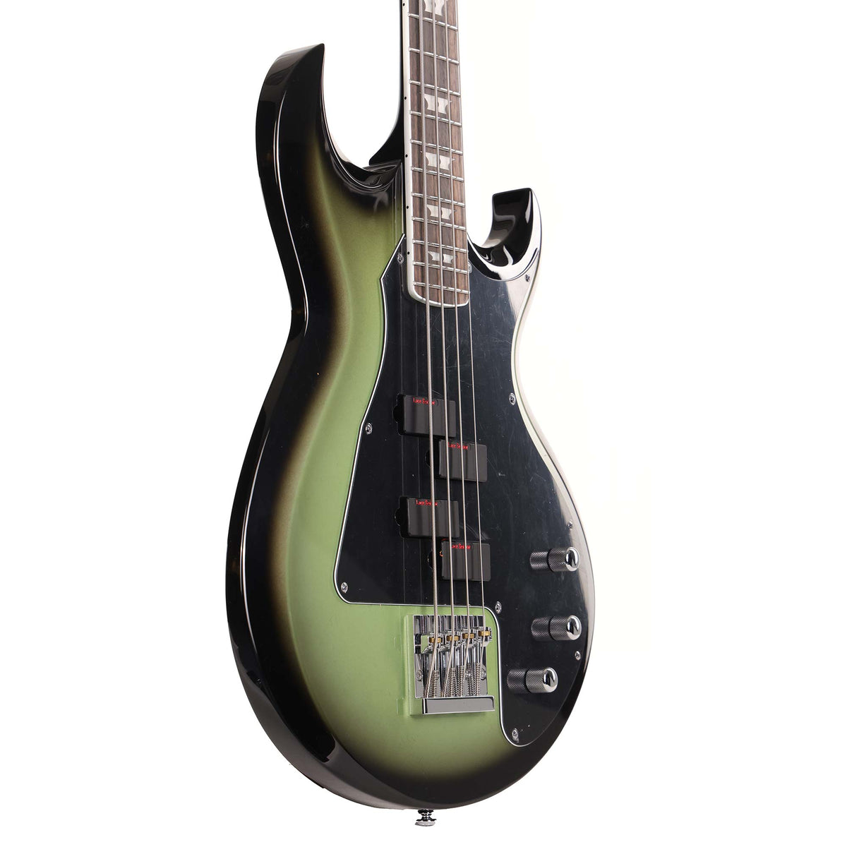 Woodrite Guitars Graver Bass Aged Silverburst — 5