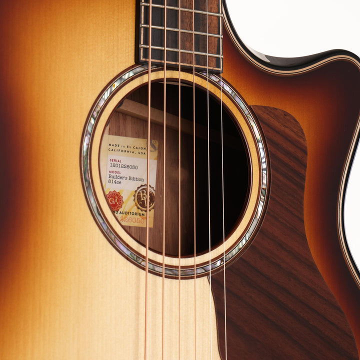 Taylor Builder's Edition 814ce Next Generation Grand Auditorium Acoustic-Electric Shaded Edgeburst