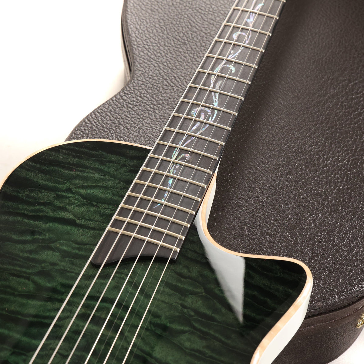 Taylor Custom Shop T5z 2026 NAMM Catch Event Guitar Juniper Green and Arctic White — 7