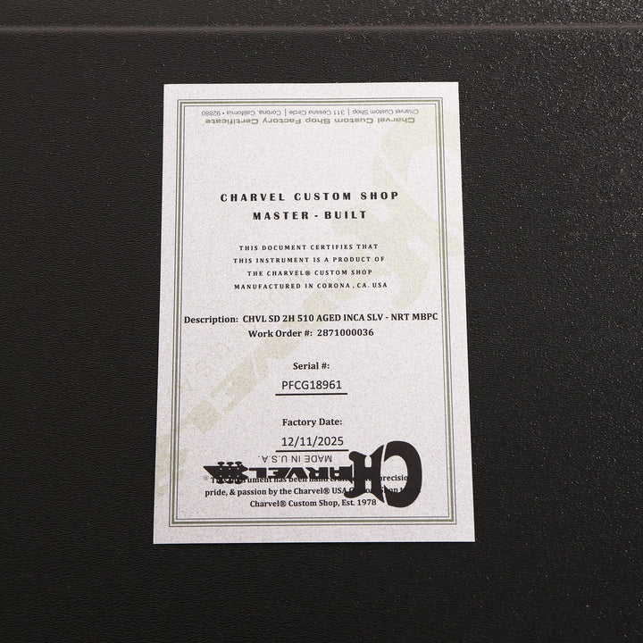 Charvel Custom Shop San Dimas Masterbuilt Pat Campolattano Aged Inca Silver