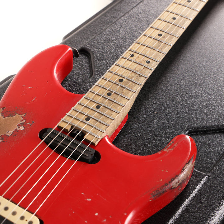 Charvel Custom Shop San Dimas HS Masterbuilt Pat Campolattano Ferrari Red over Black