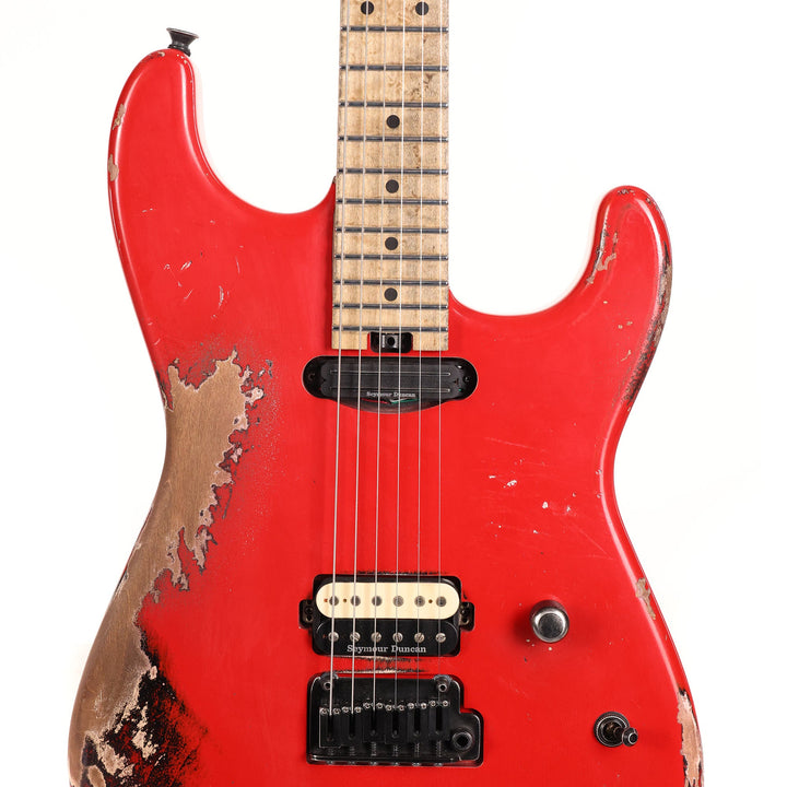 Charvel Custom Shop San Dimas HS Masterbuilt Pat Campolattano Ferrari Red over Black