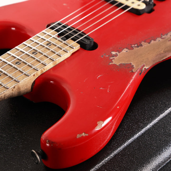 Charvel Custom Shop San Dimas HS Masterbuilt Pat Campolattano Ferrari Red over Black
