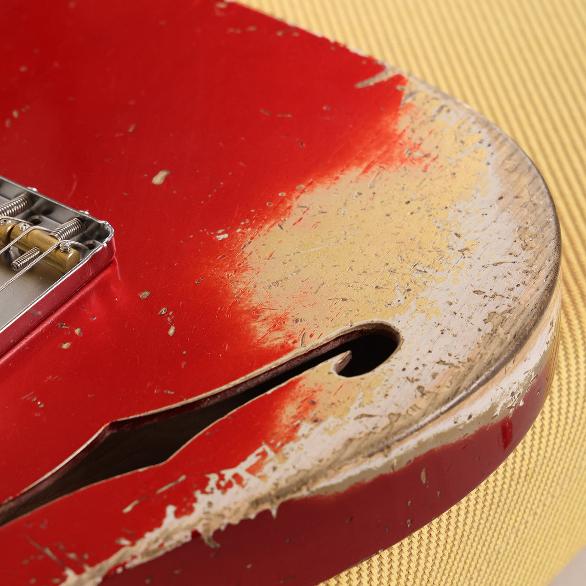 Fender Custom Shop Limited '50s Thinline Telecaster 2026 NAMM Display Aged Candy Apple Red — 8