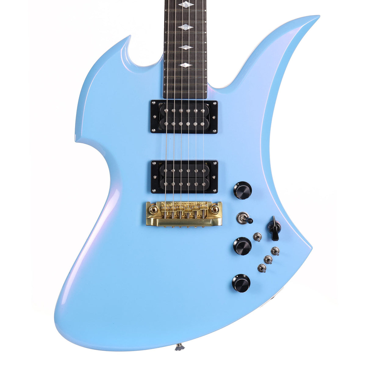B.C. Rich USA Custom Shop Mockingbird Deluxe Blue to Pink Flip