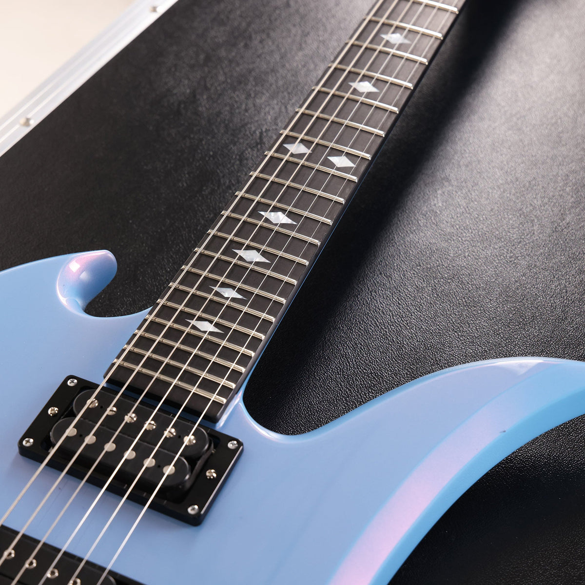 B.C. Rich USA Custom Shop Mockingbird Deluxe Blue to Pink Flip Flop — 7