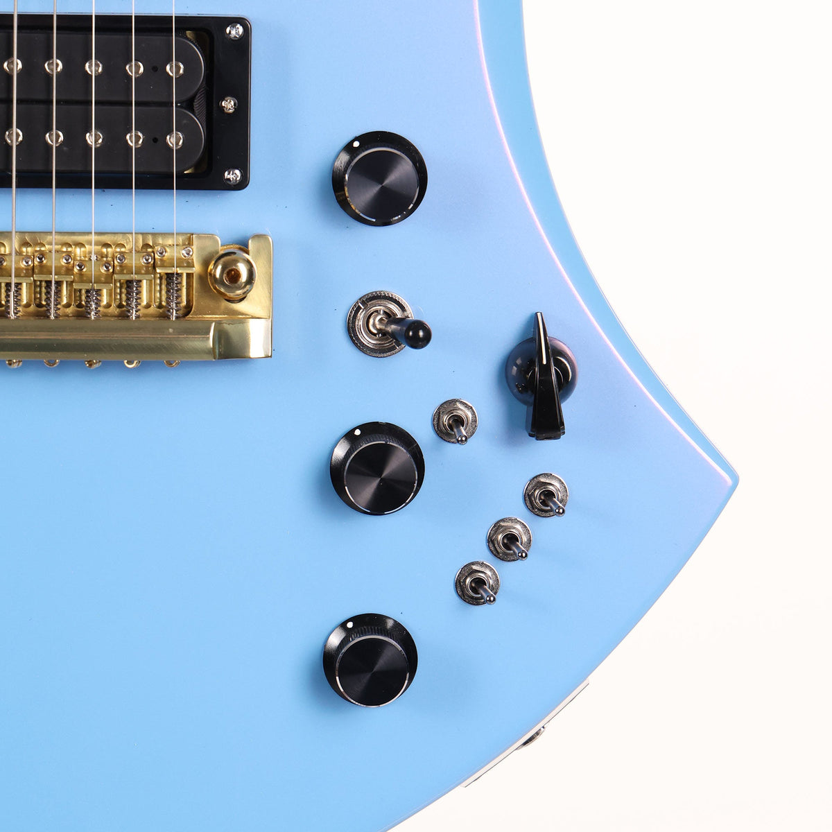 B.C. Rich USA Custom Shop Mockingbird Deluxe Blue to Pink Flip Flop — 9