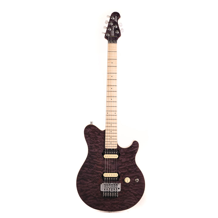 Ernie Ball Music Man 30th Anniversary Axis Guitar Translucent Black Quilt Top