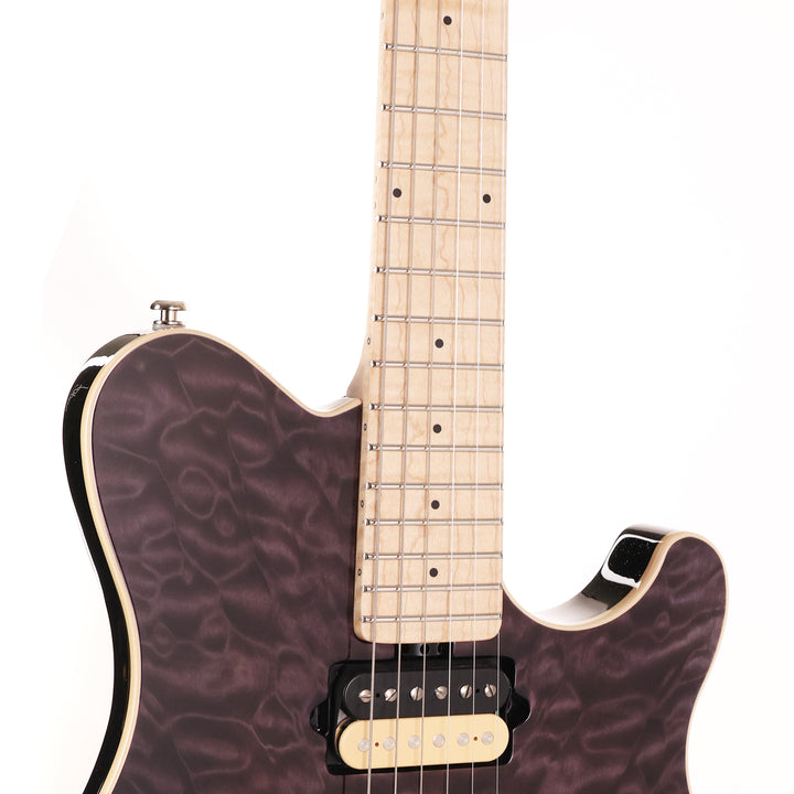 Ernie Ball Music Man 30th Anniversary Axis Guitar Translucent Black Quilt Top