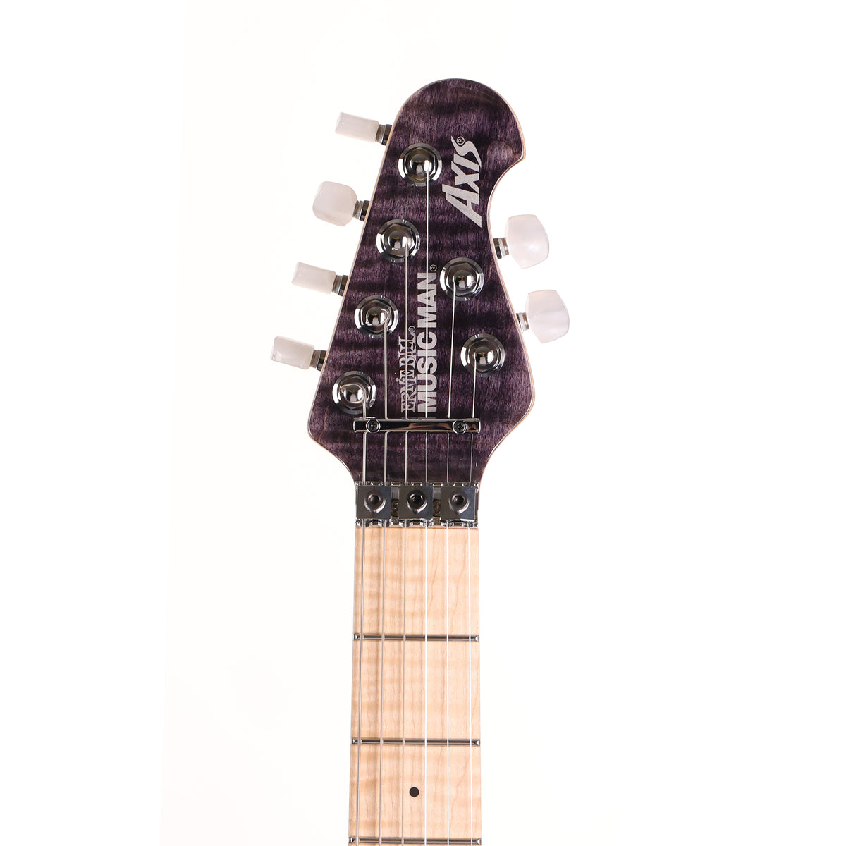 Ernie Ball Music Man 30th Anniversary Axis Guitar Translucent Black Quilt Top — 9