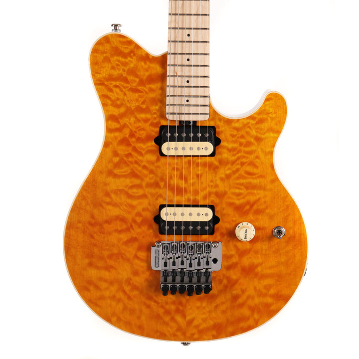 Ernie Ball Music Man 30th Anniversary Axis Guitar Translucent Gold Quilt Top