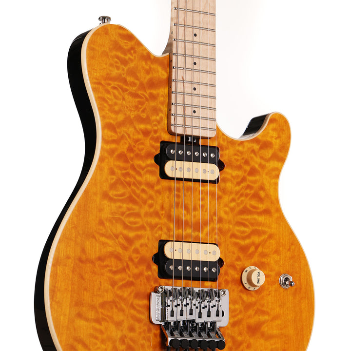 Ernie Ball Music Man 30th Anniversary Axis Guitar Translucent Gold Quilt Top