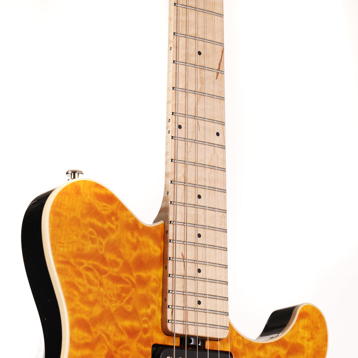 Ernie Ball Music Man 30th Anniversary Axis Guitar Translucent Gold Quilt Top