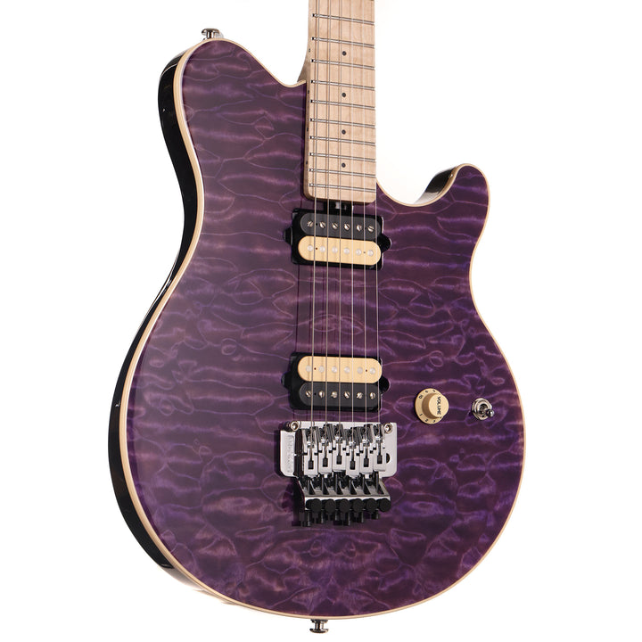 Ernie Ball Music Man 30th Anniversary Axis Guitar Translucent Purple Quilt Top