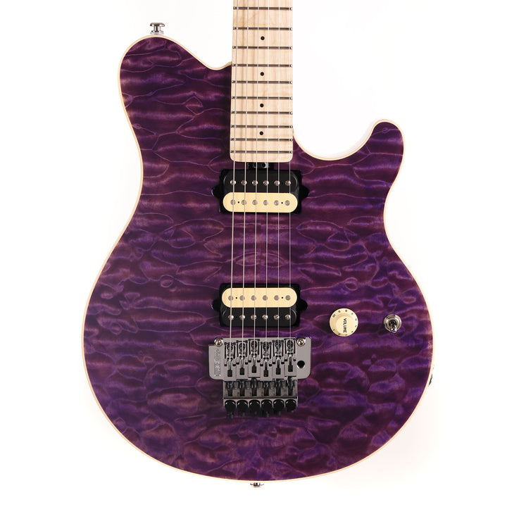 Ernie Ball Music Man 30th Anniversary Axis Guitar Translucent Purple Quilt Top