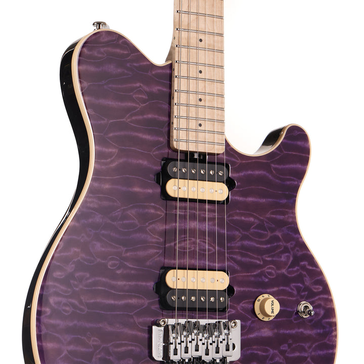 Ernie Ball Music Man 30th Anniversary Axis Guitar Translucent Purple Quilt Top