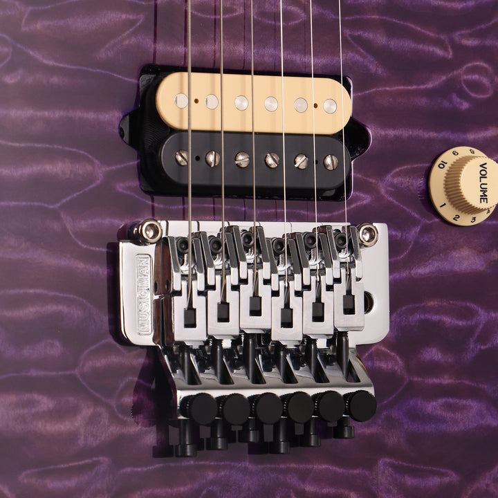 Ernie Ball Music Man 30th Anniversary Axis Guitar Translucent Purple Quilt Top