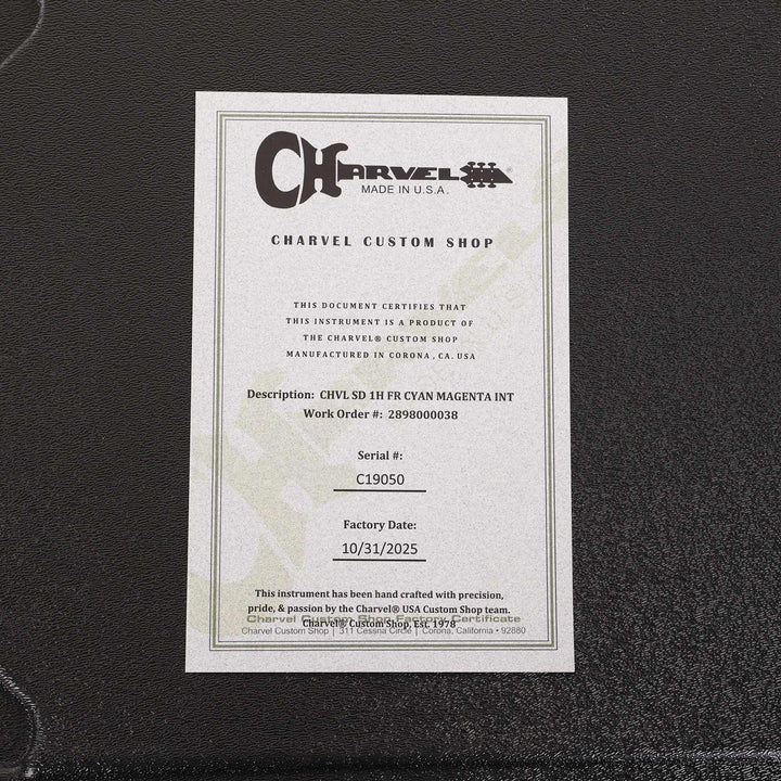 Charvel Custom Shop San Dimas Cyan Magenta Interference