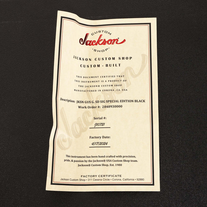 Jackson Custom Shop Gus G. San Dimas Signature 2026 NAMM Display Special Edition Black