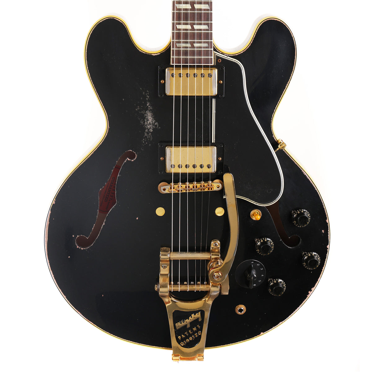 Gibson Custom Shop Limited Edition 1959 ES-345 Reissue with Bigsby Heavy Aged Ebony — 2
