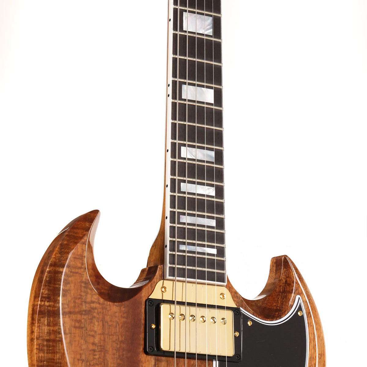 Gibson Custom Shop SG Custom Limited Edition Koa Top Walnut Gloss — 7