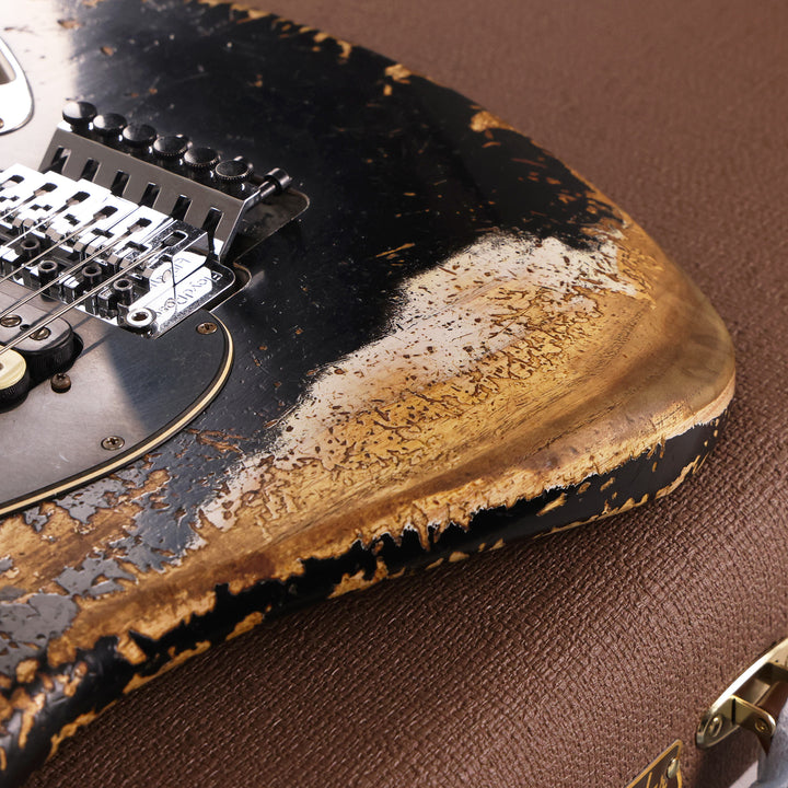 Fender Custom Shop Poblano HSS Stratocaster Floyd Rose Super Heavy Relic Black