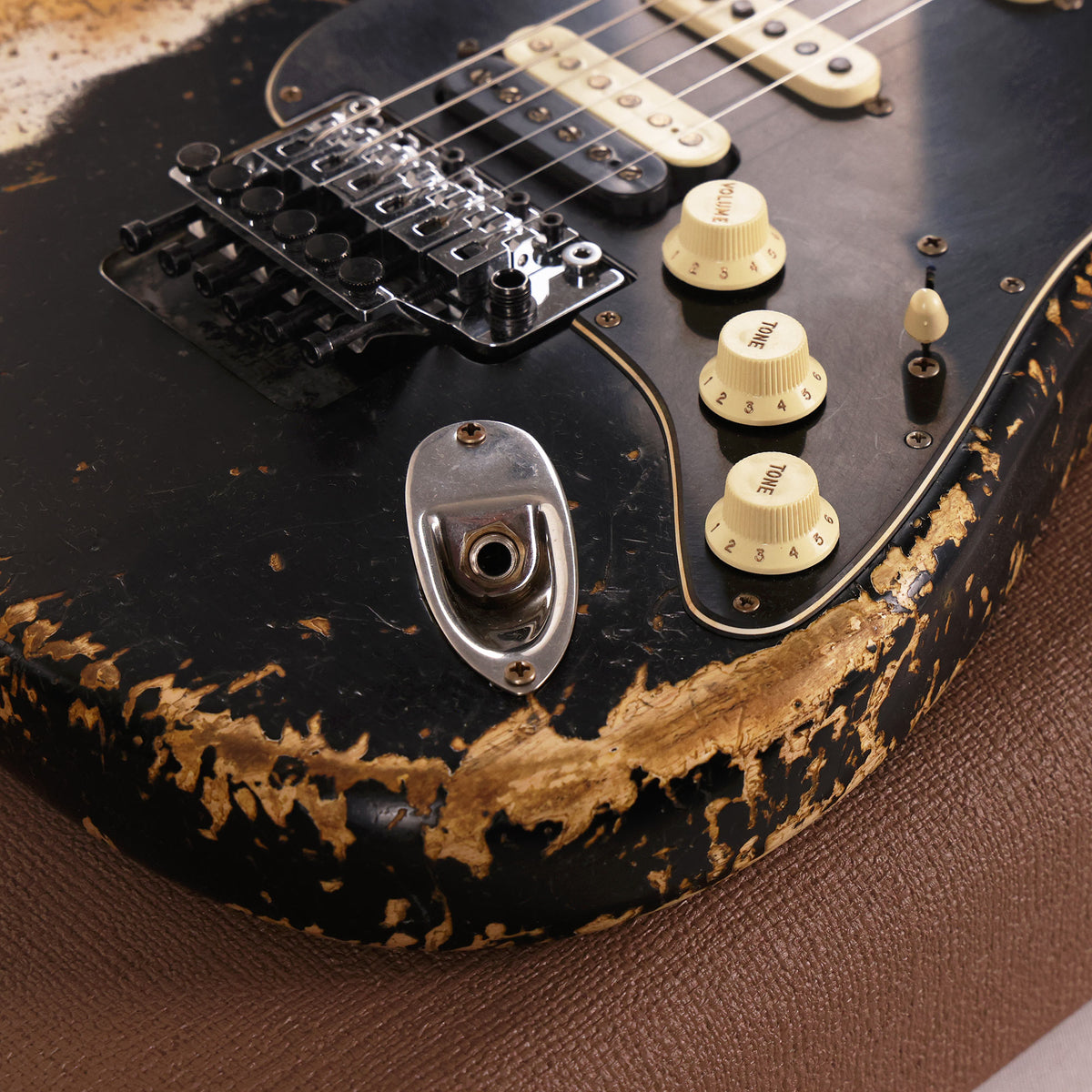 Fender Custom Shop Poblano HSS Stratocaster Floyd Rose Super Heavy Relic Black — 13