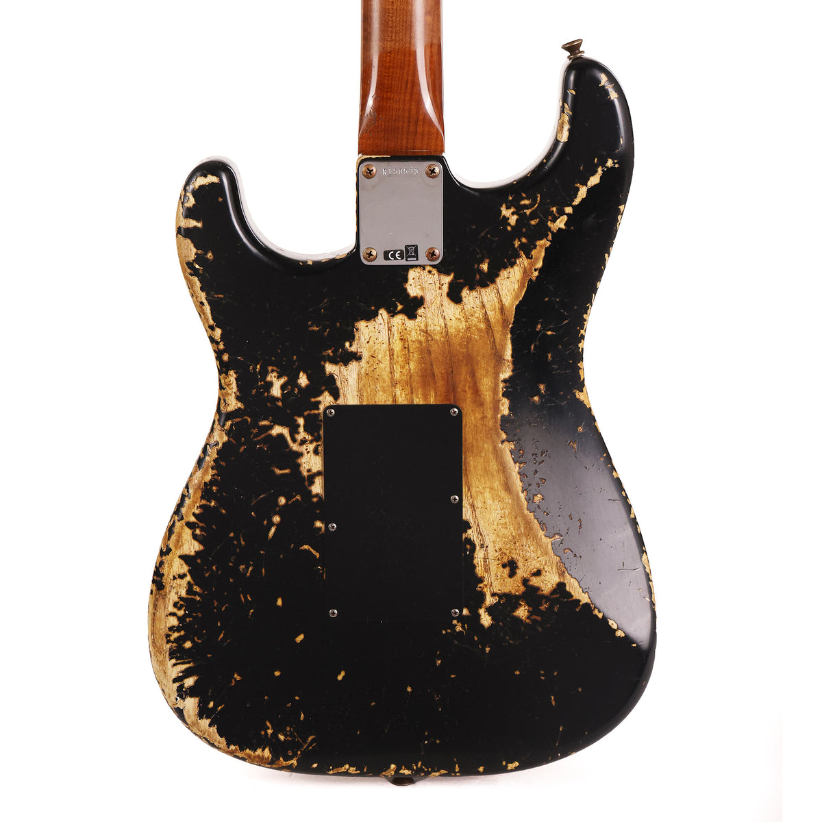 Fender Custom Shop Poblano HSS Stratocaster Floyd Rose Super Heavy Relic Black — 6