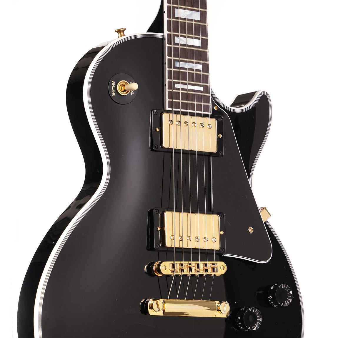 ギター Les Paul Custom shop Custom nonhistoric Gibson Custom Shop Les Paul Custom Made 2 Measure Ebony Gloss with