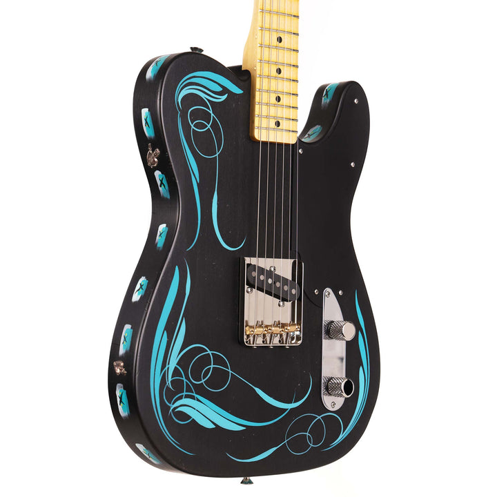 El Cabron Guitars 'Teal Pinstripe Custom'