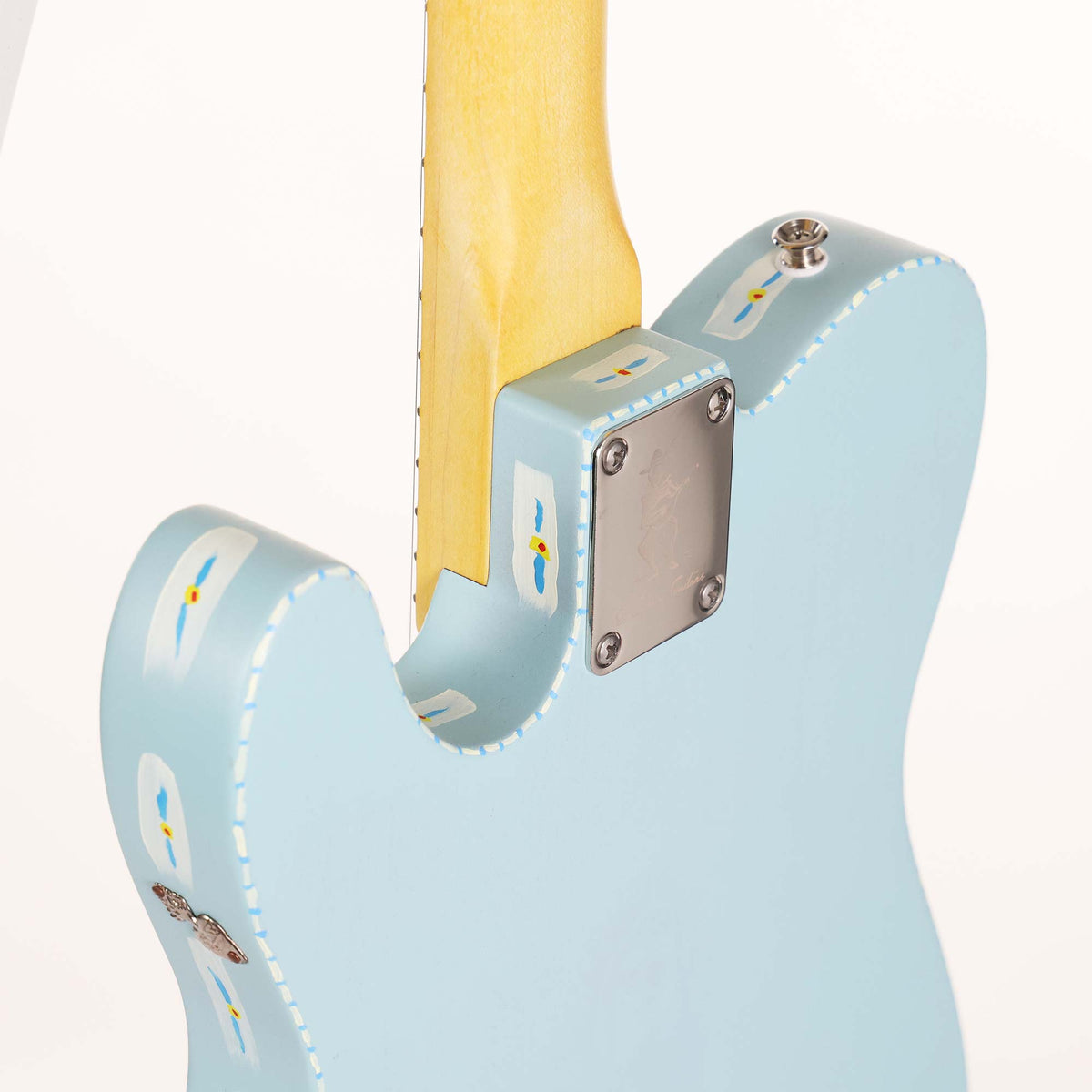El Cabron Guitars 'Sonic Blue Pinstripe Custom' — 9
