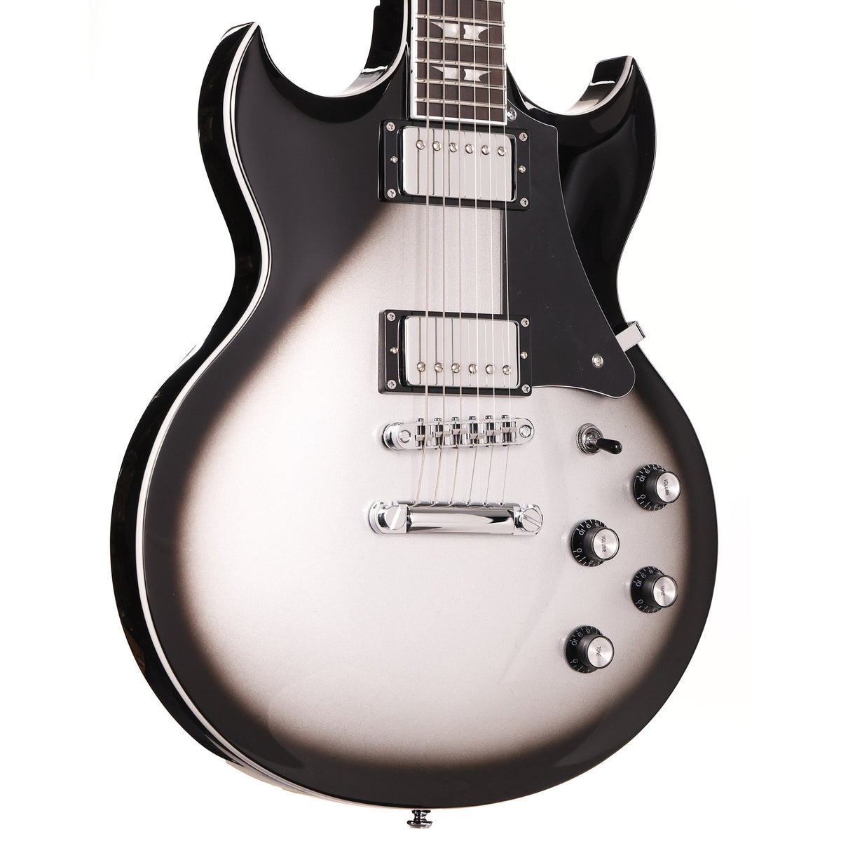 Woodrite Warlord Standard Guitar Silverburst — 1