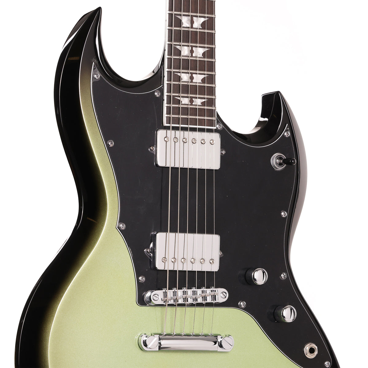 Woodrite Guitars Switchblade HT Guitar Aged Silverburst — 5