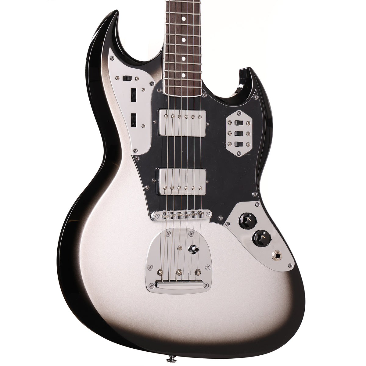 Woodrite Guitars Switchblade HT Guitar Aged Silverburst — 1
