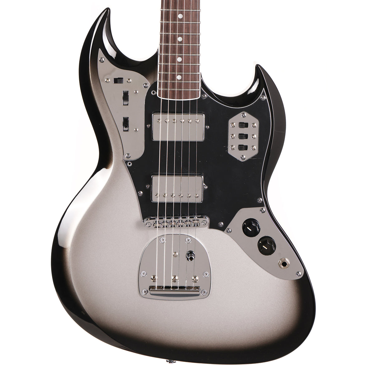 Woodrite Guitars Switchblade HT Guitar Aged Silverburst — 2