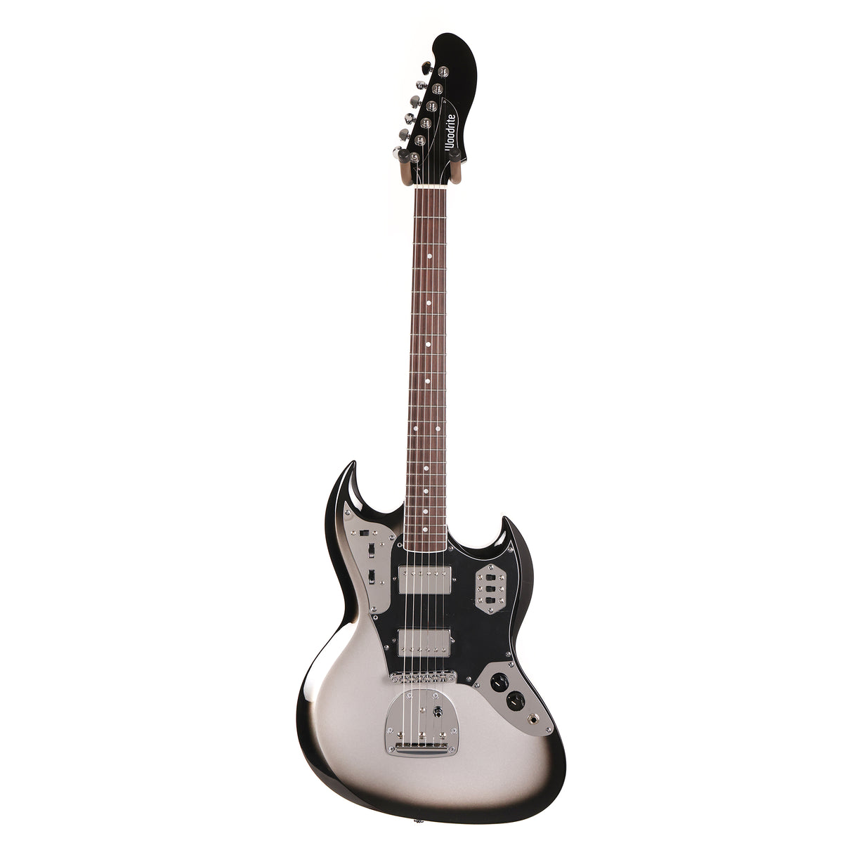 Woodrite Guitars Switchblade HT Guitar Aged Silverburst — 3