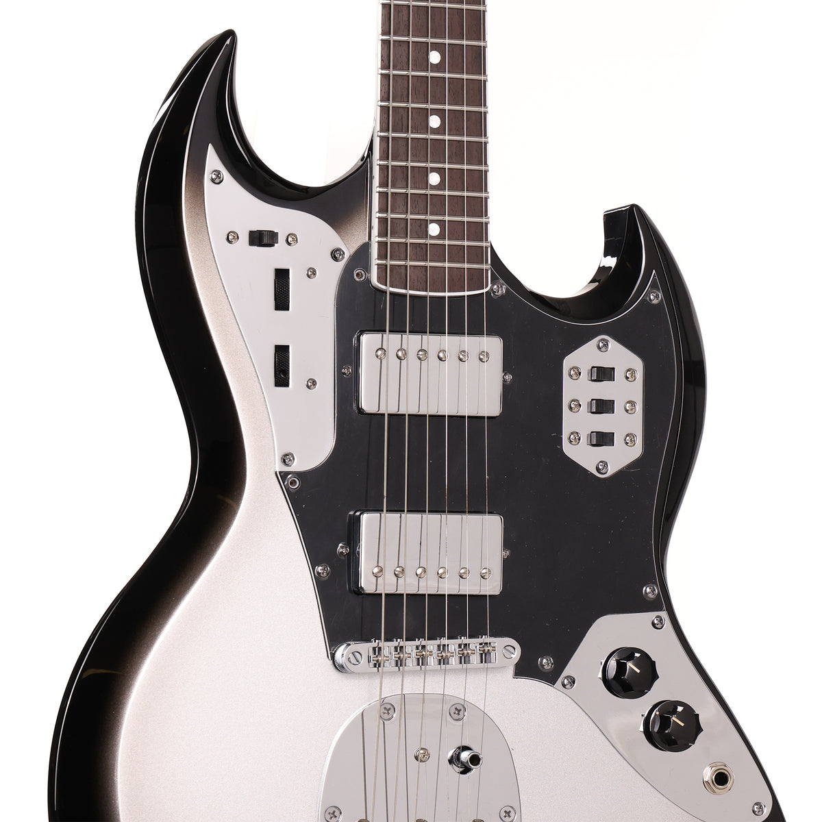 Woodrite Guitars Switchblade HT Guitar Aged Silverburst — 5