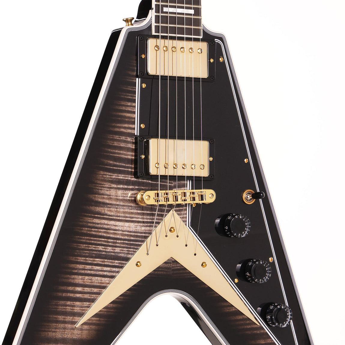 Gibson Custom Shop Flying V Custom Figured Top VOS Cobra Burst