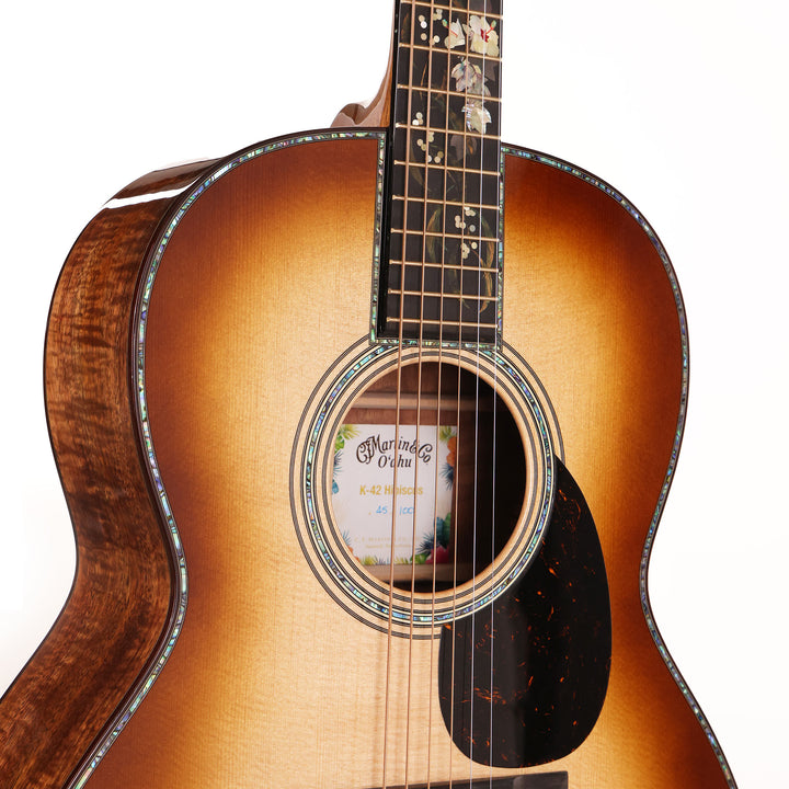 Martin O’ahu K-42 Hibiscus Limited Edition Acoustic Guitar Natural