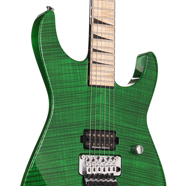 Jackson Custom Shop Soloist SL1H Flame Top Trans Green