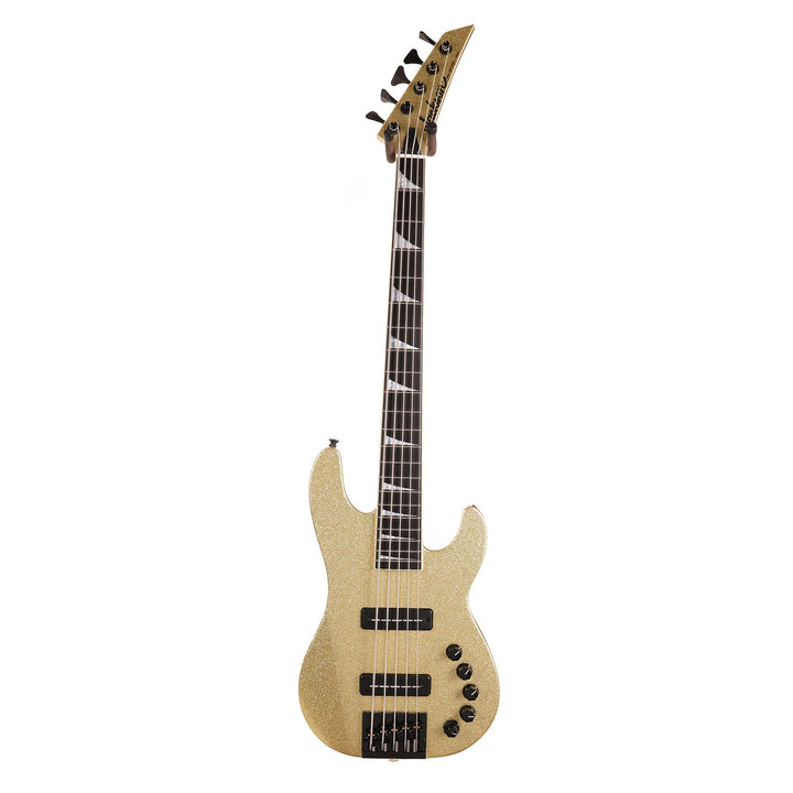 Jackson Custom Shop Bass V Gold Sparkle Masterbuilt Pat Campolattano