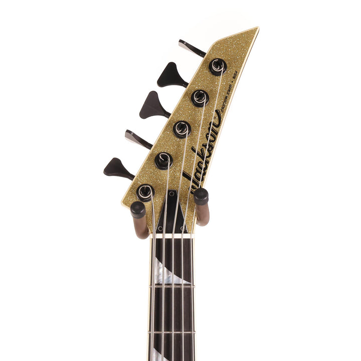 Jackson Custom Shop Bass V Gold Sparkle Masterbuilt Pat Campolattano