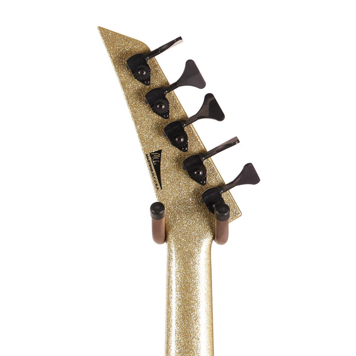 Jackson Custom Shop Bass V Gold Sparkle Masterbuilt Pat Campolattano