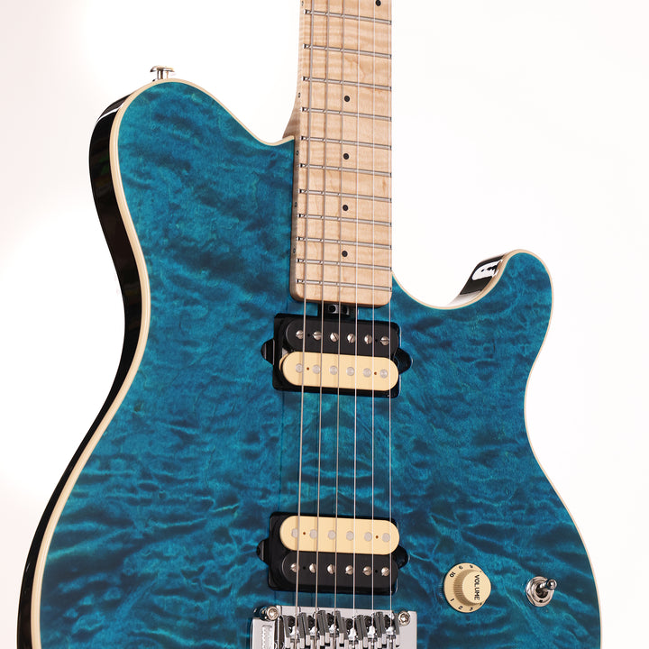 Ernie Ball Music Man 30th Anniversary Axis Translucent Blue Quilt Top