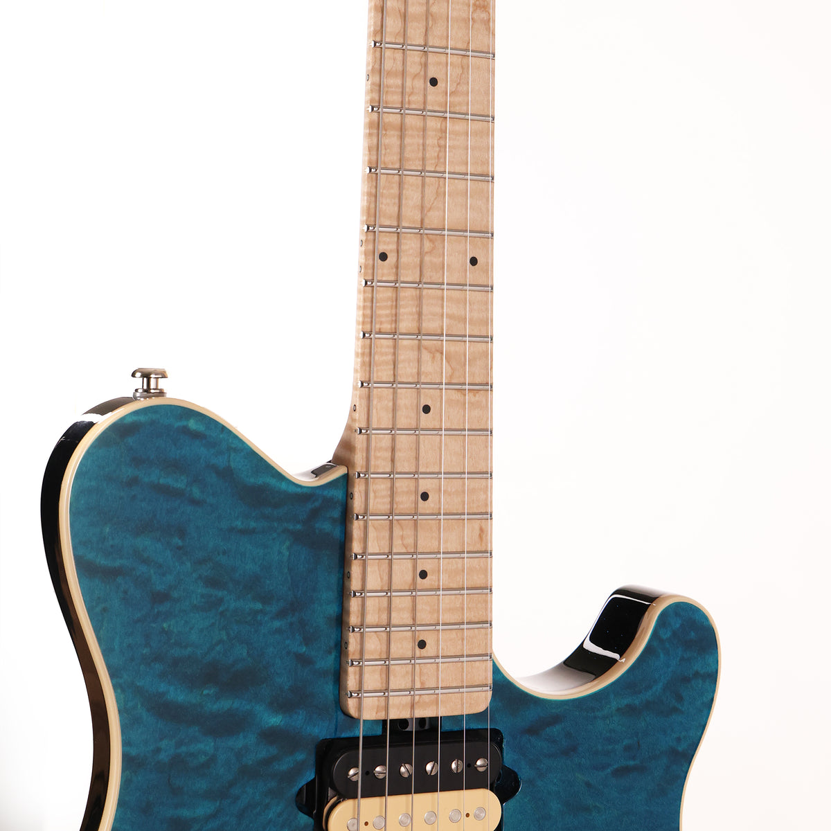 Ernie Ball Music Man 30th Anniversary Axis Translucent Blue Quilt Top — 7