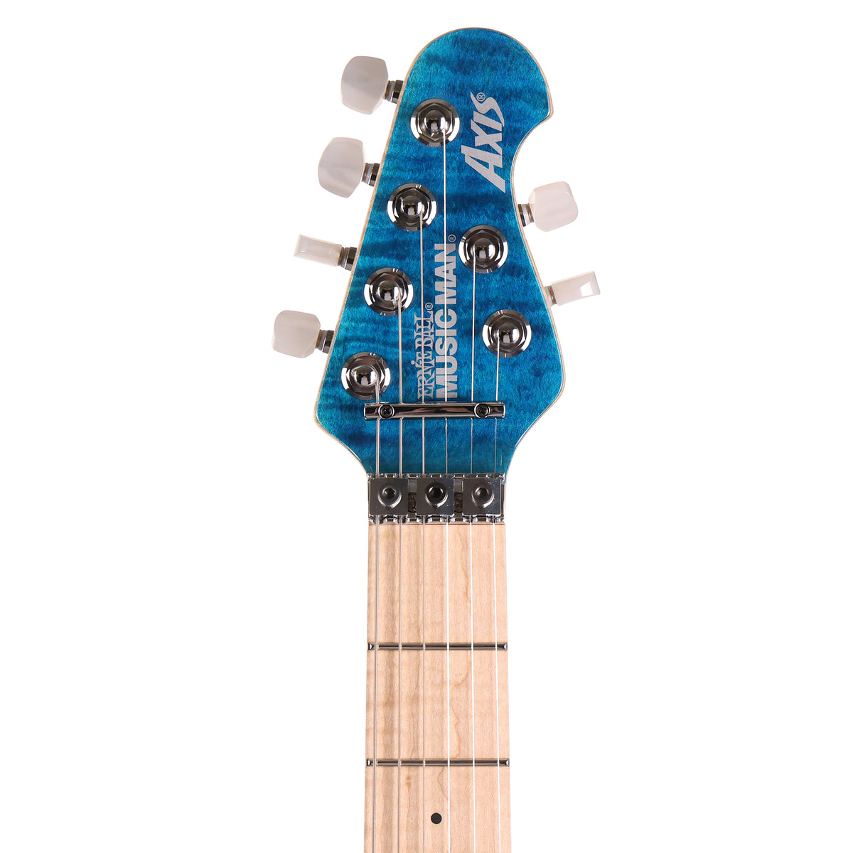 Ernie Ball Music Man 30th Anniversary Axis Translucent Blue Quilt Top — 9