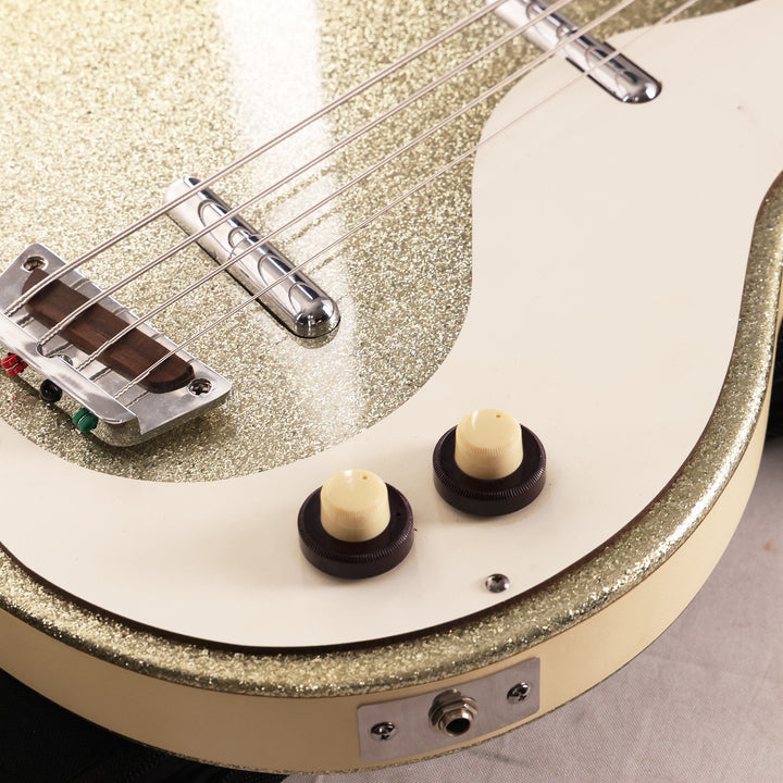 Danelectro DC Bass Silver Sparkle Used