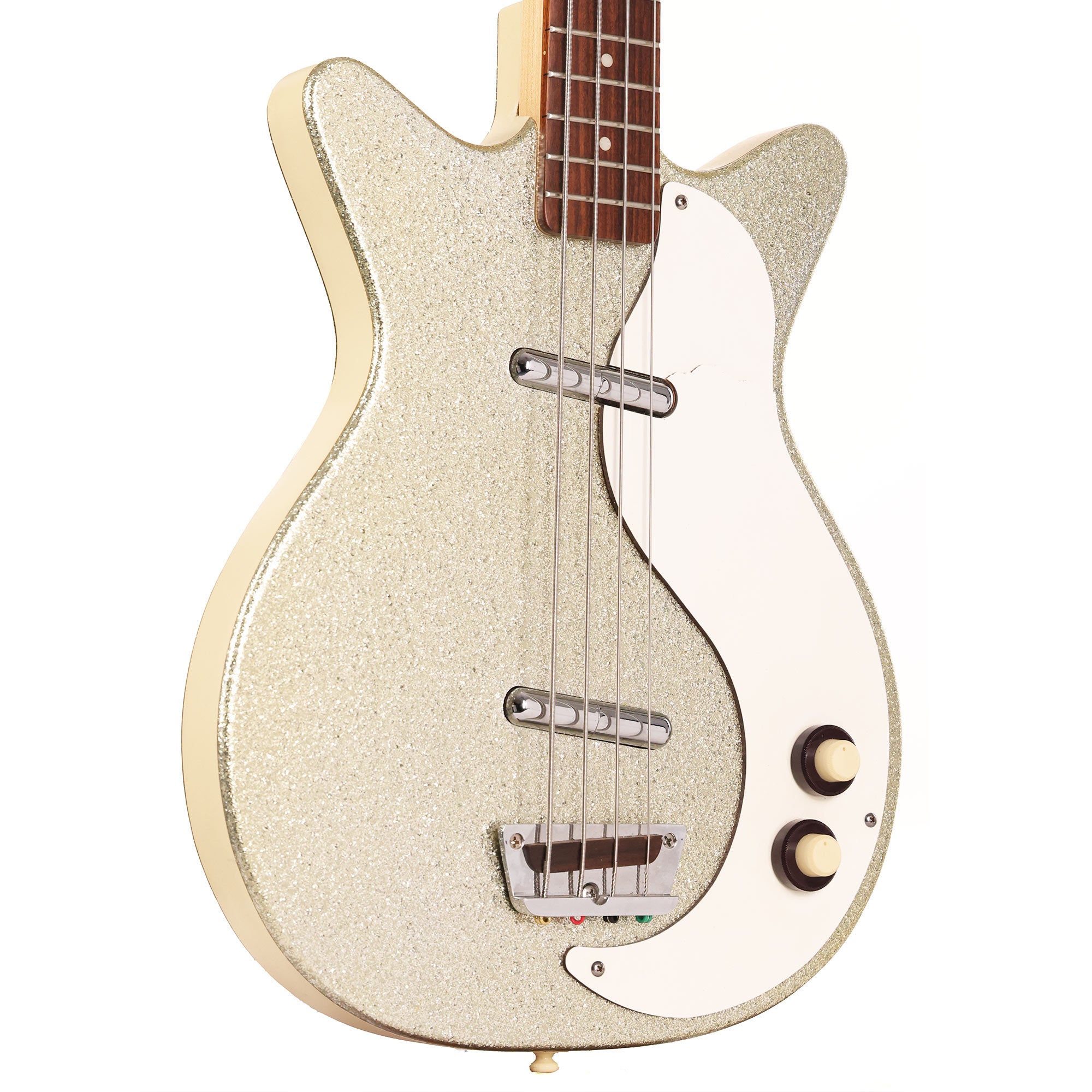 Danelectro DC Bass Silver Sparkle Used | The Music Zoo